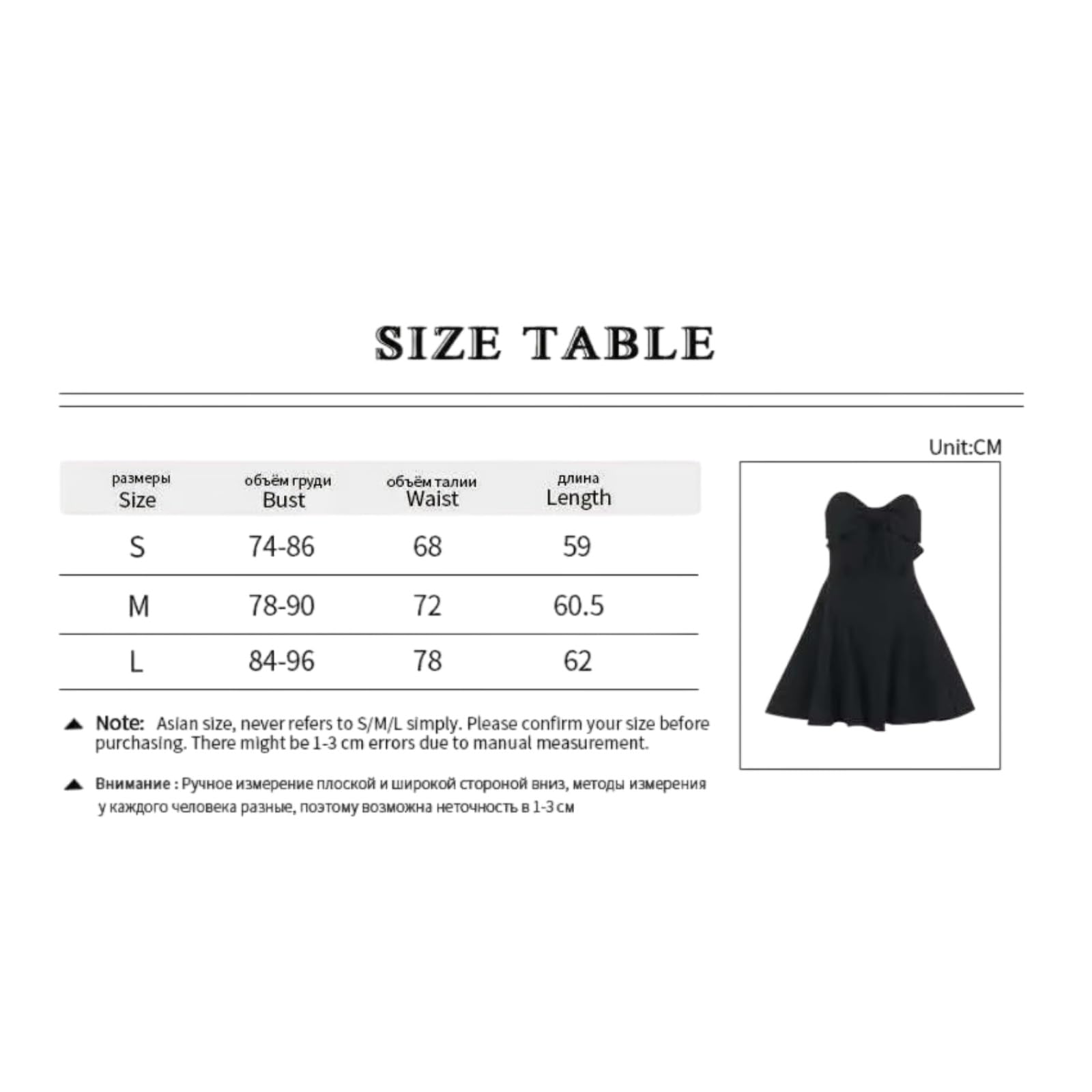 Vestito Donne Dolce Stile Corto Abito, Senza Spalline Nodo Abito Maniche Una Linea Gonna Fluente Autunno Inverno Casual-XL-Black