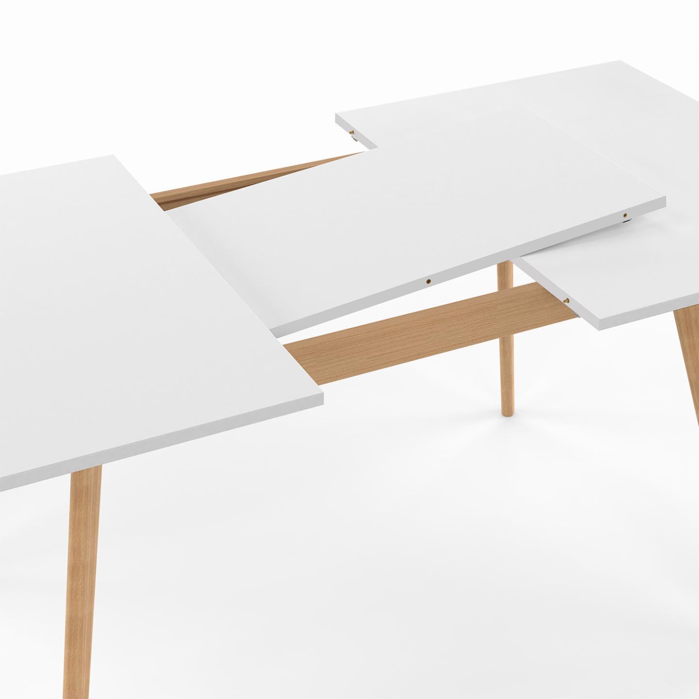 IDMarket - Table scandinave Extensible Rectangle Inga 4-8 Personnes Blanche 110-150 cm