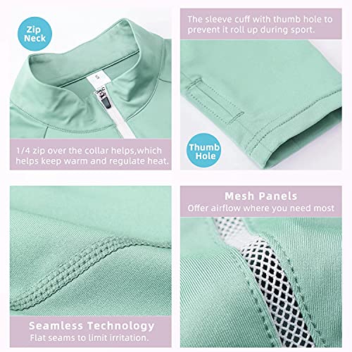 Sillictor - Maglia da corsa con zip a 1/4, da