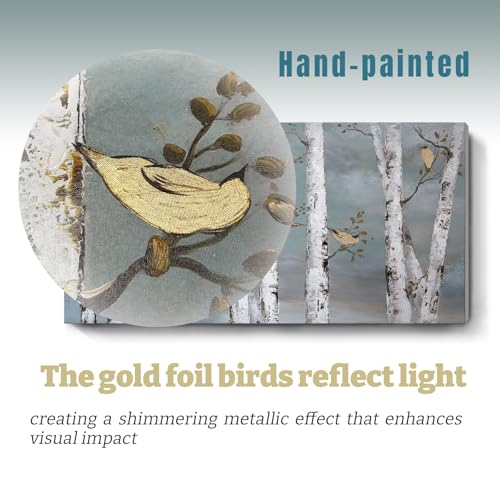 image for amatop Large Tree Wall Art Hand-Painted Landscape Forest Oil Painting 