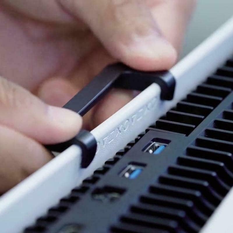 PALUMMA Vertical Stand for PS5 Console Bottom Hole Design Game Console Base for PS5 Vertical Stand Rotatable with Screws, Console Base Accessory for PS5 Game Console, Black, Stand, Black, Stand