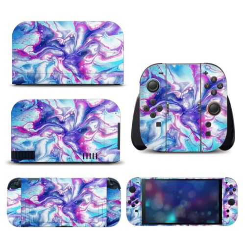 Skin vinyle complet Switch 2 effet aquarelle artistique pour une protection stylée