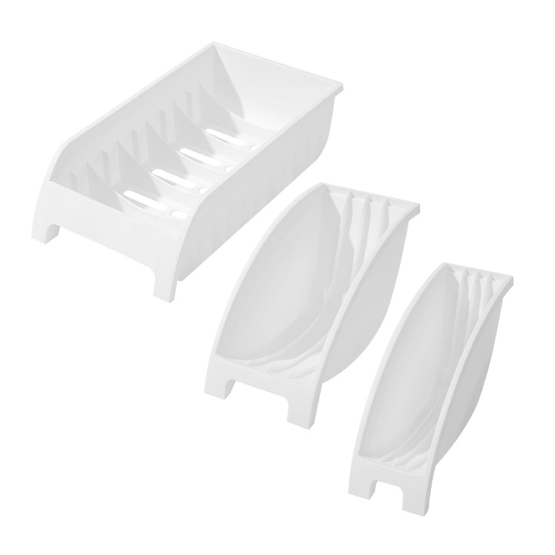 Licsaliwe 3Pcs Plate Organizer Rack For Kitchen Cupboard, Vertical Dish Drying Storage & Cabinet Organizer