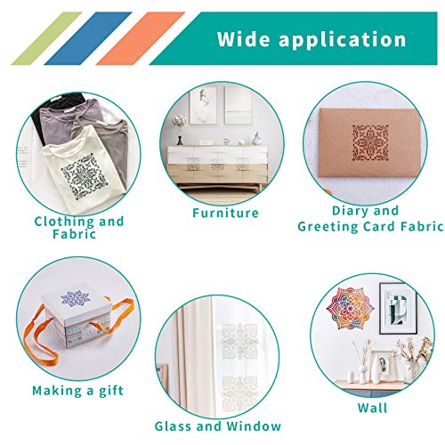 16 Pezzi Stencil Mandala, Stencil per Pittura