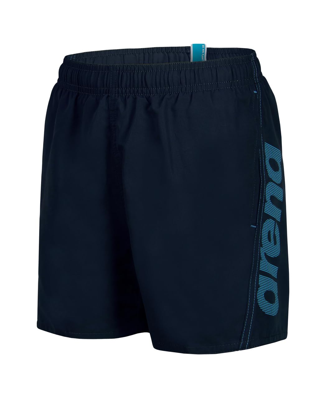 ARENA Boys' Fundamentals Logo R Beach Boxer Navy-Turquoise