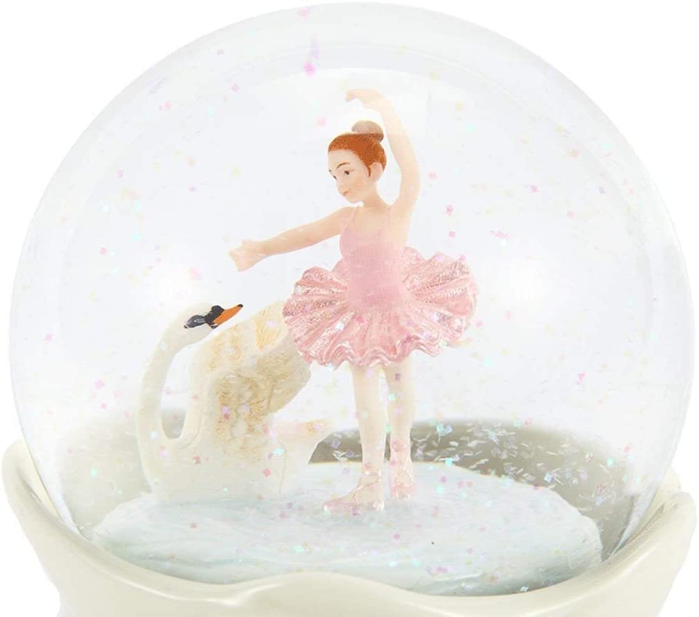 Spieluhr Musikspieluhr Princess Ballet Girl Music Box mit bunten Lichtern und rotierenden Self-Jet-Pailletten, Kristallkugel für Mädchen Musik Einschlafhilfe