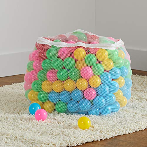 Amazon Basics Bpa Free Crush-Proof Plastic Ball Pit Balls With Storage Bag, Toddlers Kids 12+ Months, 6 Bright Colors - Pack Of 400 #TOP5