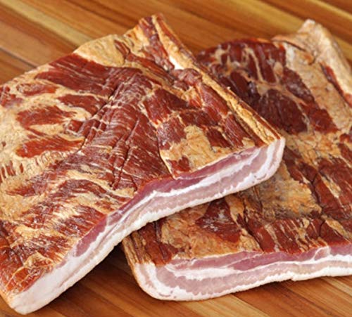 Premium Quality Hickory Smoked Rindless Slab Bacon (5.5Lbs - 6.5Lbs Average Weight)