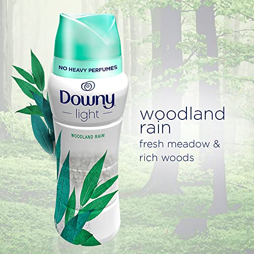 Image of Downy Light Laundry Scent Booster Beads for Washer, Woodland Rain, 18.2 oz, with No Heavy Perfumes