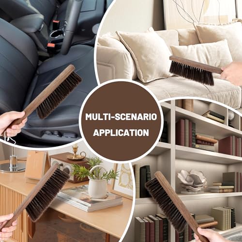 Image of Hand Cleaning Brush Set -Soft Bristles Dusting Brush for Bed,Couch,Draft,Garden,Furniture,Air Conditioning Vents,Computer, No Scratches-2pk