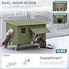 YITAHOME Heated Outdoor Cat House for Winter, Insulated Waterproof Feral Cat Shelter with Heating Pad & Escape Door, Warm Covered Kitty House for Stray and Pet Cats #3