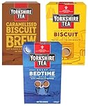Yorkshire Tea Variety Pack x40 Tea Bags - Malty Biscuit, Decaf Bedtime, Caramelised Biscuit Brews (Pack of 3, Total 120 Tea Bags)