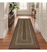 Vaukki Easy Jute Hallway Runner Rug, 2x6 Braided Kitchen Rug Non Slip, Ultra Thin Washable Low-Pi...