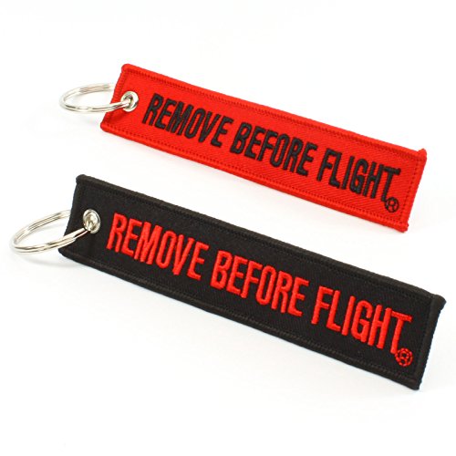 Rotary13B1 Remove Before Flight Key Chain - Black & Red Combo 2 Pack #TOP4