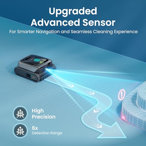Image of Aiper Scuba S3 Robotic Pool Cleaner, Advanced Sensor & Path Planning, Waterline Scrubbing, Smart Parking & App Control, Dual Filtration, Strong Suction for All Inground Pools, Black