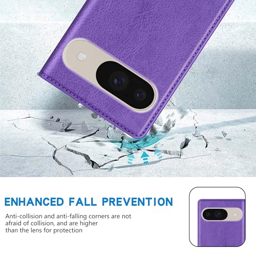 ZZXX for Pixel 9/9 Pro Wallet Case Strong Magnetic 6.3 inch,Purple - image 7
