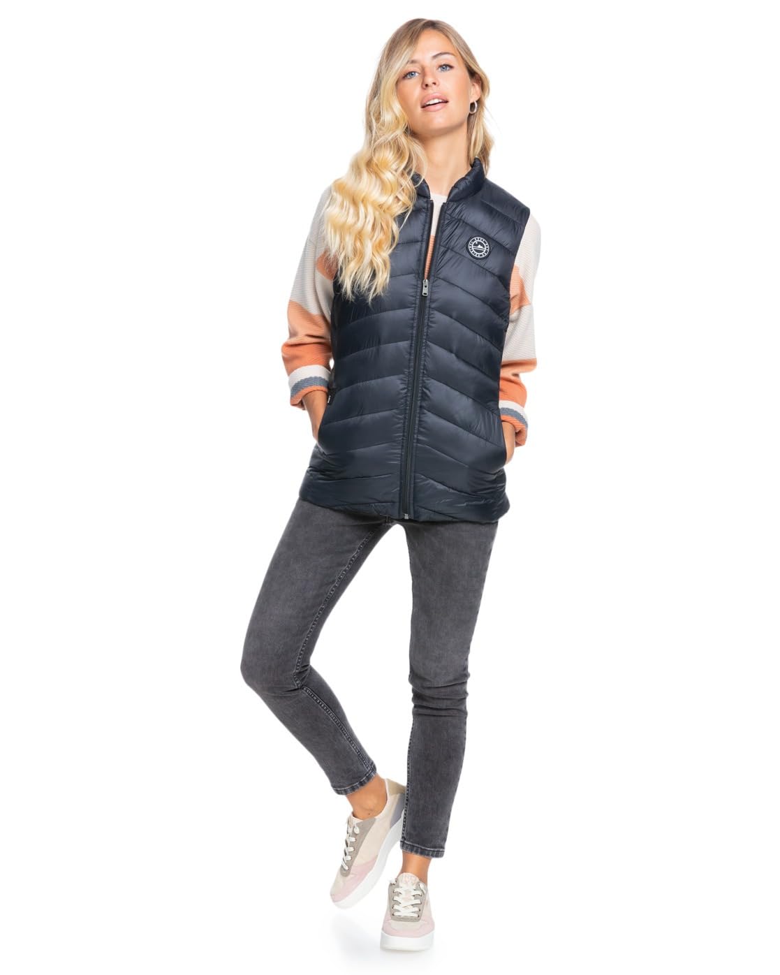 Roxy Coast Road - Chaleco ligero con acolchado plegable resistente al agua para Mujer