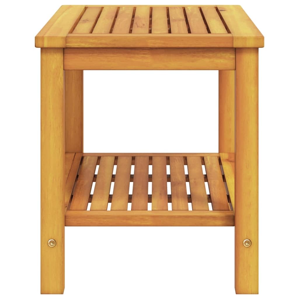 Hothingwell Beistelltisch, Akazienholz, massiv, 70 x 40 x 45 cm | Rustikal, langlebig, für Garten, Terrasse, Innenbereich, einfache Pflege, feuchtes Tuch