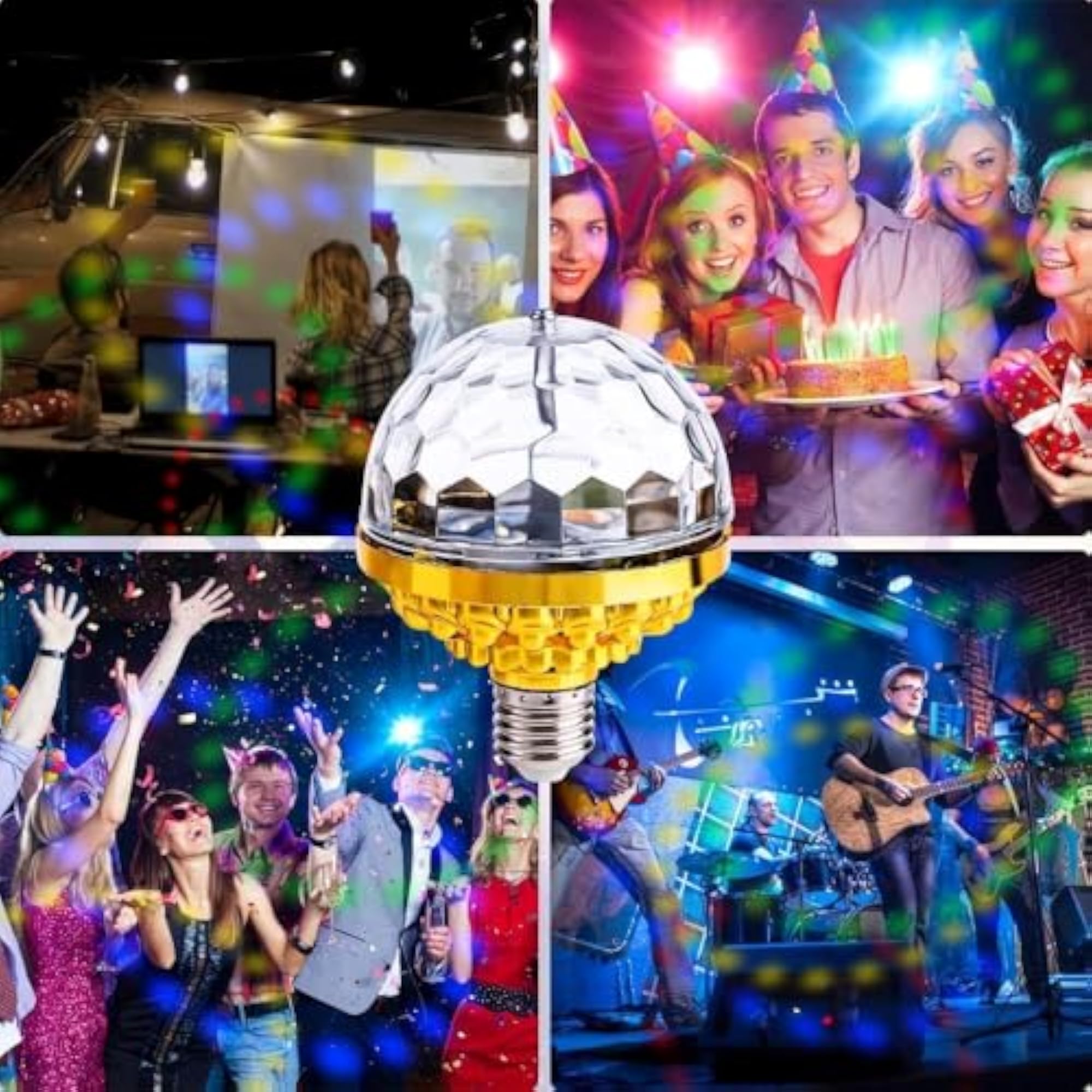 Retro Magic Ball Disco Light Bulb with Indian Holder