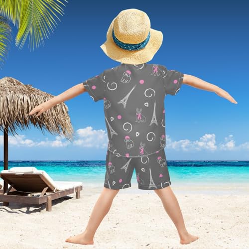 Image of visesunny Boys 2 Pieces T-shirts and Shorts Floral Tops & Shorts Summer Outfits 3-10 Years Clothes