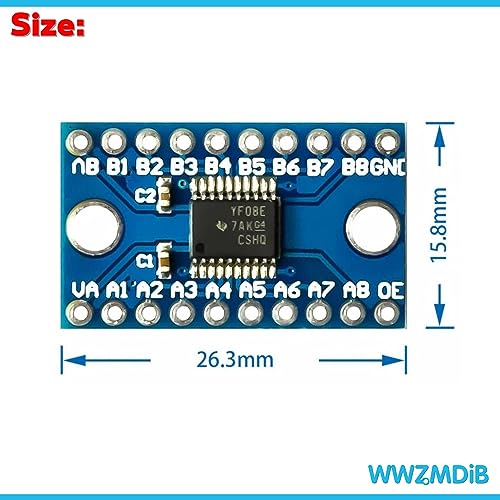 WWZMDiB TXS0108E Logic Level Shifter 3.3v 5v High Speed Full Duplex 8 Channel (6Pcs)3