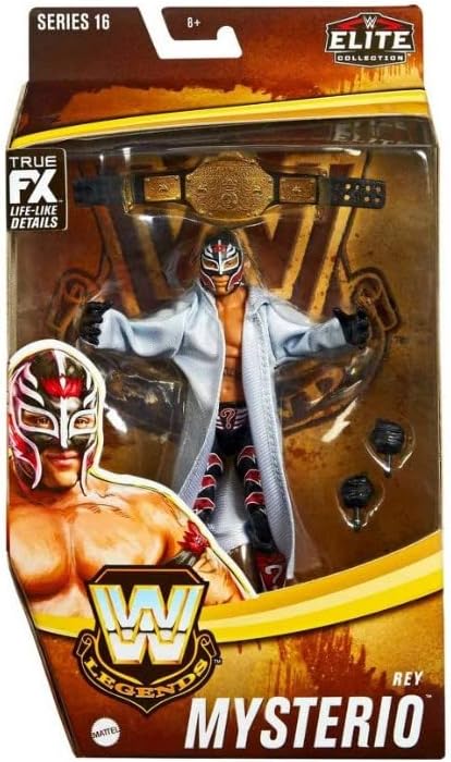 Miniatura 2 de WWE Elite Legends Collection - Figura de acción articulada de 6 pulgadas (Rey Mysterio)