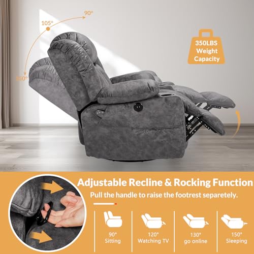Sillón Plegable Tela Peluche Gris miniatura 5