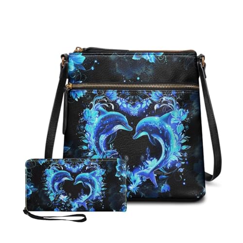 GIFTPUZZ Purse and Wallet Set for Women Ladies Hobo Bag Crossbody Bags Leather Shoulder Bag Valentine's Day Gifts