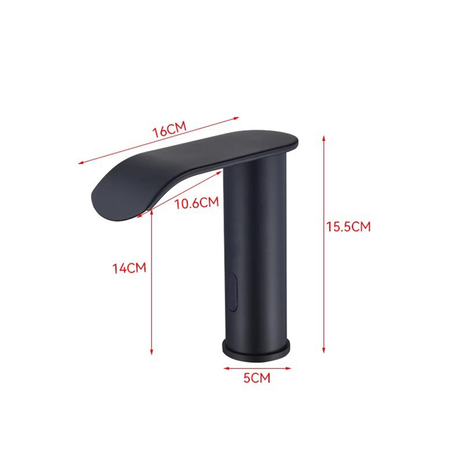 Grifo de baño sin contacto, grifo mezclador de cascada, grifo automático con sensor infrarrojo, grifo de lavabo con calor y frío, blanco