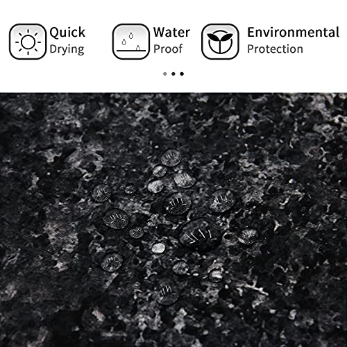 Gibelle Black Grey Marble Shower Curtain For Bathroom Decor, Abstract Black And White Marble With Gold Veins Bathroom Curtain, Modern Luxury Art Waterproof Fabric Shower Curtain Set With Hooks, 72X72 #TOP4