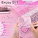 20000Pcs Pink Rhinestones for Bedazzling with B7000 Jewelry Glue, Resin Rhinestones for Crafting Crafts DIY, Bedazzler Kit Gems for Clothing Shoes Tumblers Fabric Nail Art Assorted Size 3/4/5/6mm
