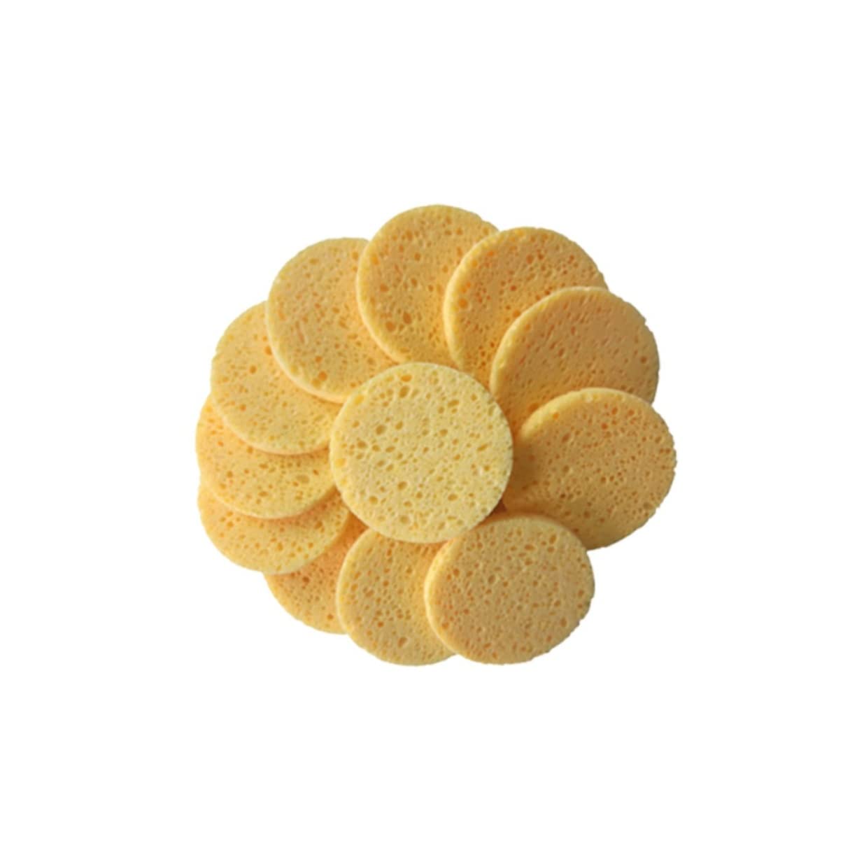 NULYLU 3sets Reversible Makeup Removal Pads Face Sponge Cotton Puff Soft Round Gentle Skin Cleansing 20pcs*3