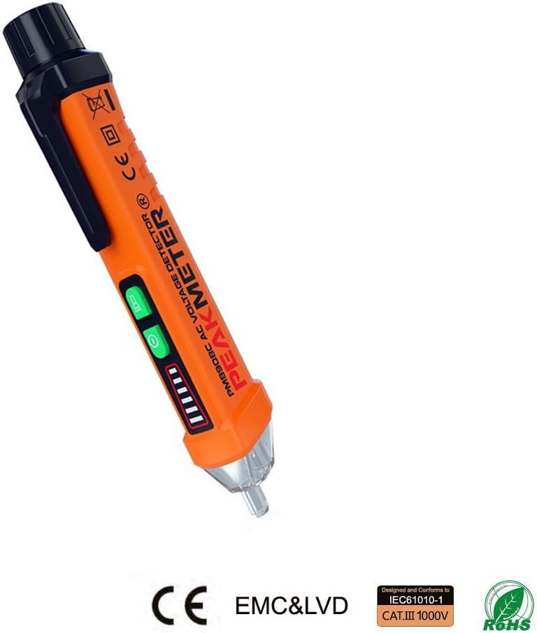 Voltage Tester, Non Contact Voltage Detector Pen with Led Flashlight 12v-1000v AC Electric Tester
