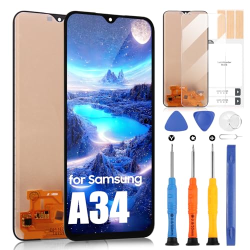 Écran pour Samsung A34 5G bloc complet avec vitre tactile et outils de montage