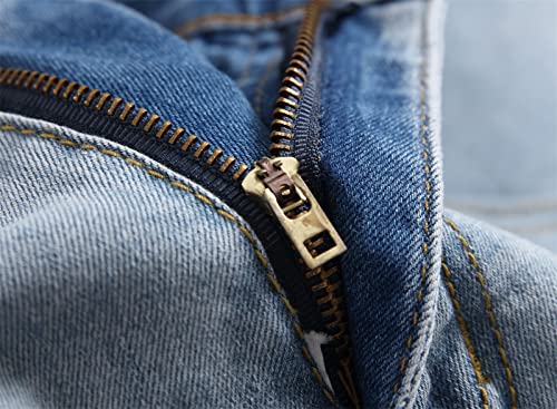 Maiyifu-GJ Mens Slim Fit Ripped Distressed Jeans Tapered Leg Destroyed Washed Denim Jeans Retro Hip Hop Jean Pants with Holes4