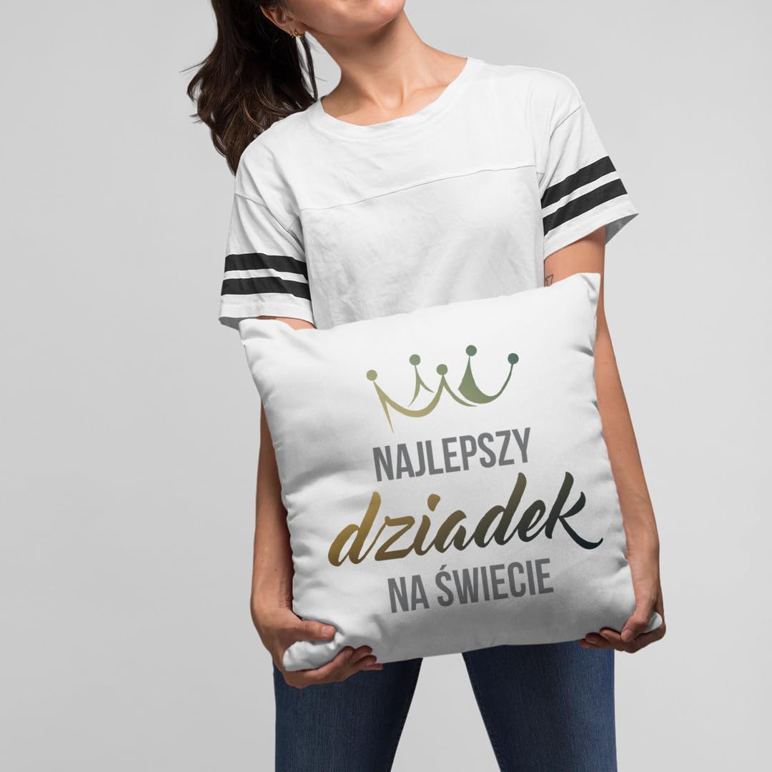 Najlepszy dziadek na świecie - poduszka z nadrukiem prezent dla dziadka