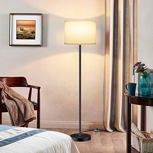 image for TOBUSA LED Floor Lamp Simple Design, Modern Standing Lamp with Shade,T
