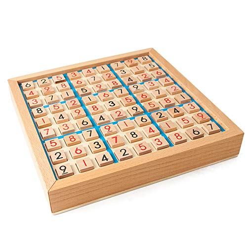 Keisl Sudoku-Brettspiel aus Holz, mit Schublade, 23 x 23 x 4 cm