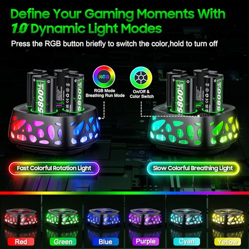 Image of Feirsh Rechargeable Battery Pack for Xbox with Charger, 4x5800mWh Fast Charging Rechargeable Battery Packs for Xbox Controller Batteries for XboxOne Series X|S,One S /X,Sets Xbox one Cases and Storage