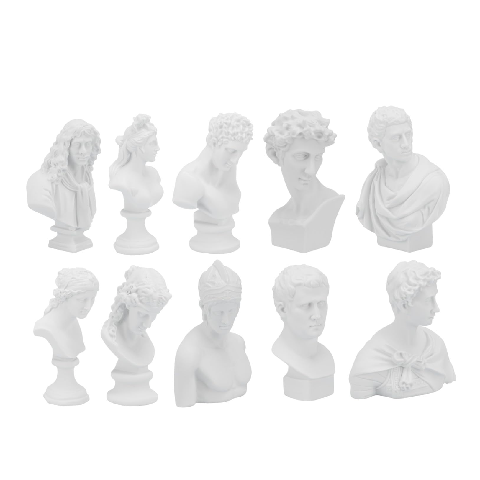 Figuras miniatura de resina VANZACK en pack de 10 bustos decorativos para dibujo