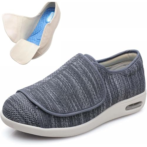 Zapatos Ligeros para Diabéticos para Personas Mayores, Zapatillas con Cierre Ajustable, Calzado para Pies Hinchados, Zapatillas Transpirables para Alivio y Cuidado de los Pies