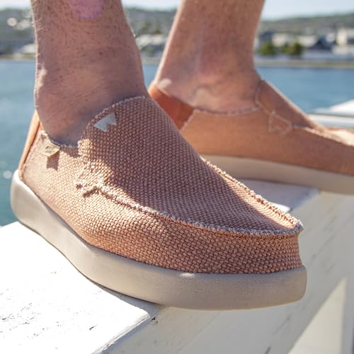 Image of Kickback Barbeach Canvas Mens Slip On Loafers - Lightweight Canvas Slip in Shoes - with Leather Lined Memory Foam Insoles - Mens Casual Slip on Summer Shoes - Machine Washable