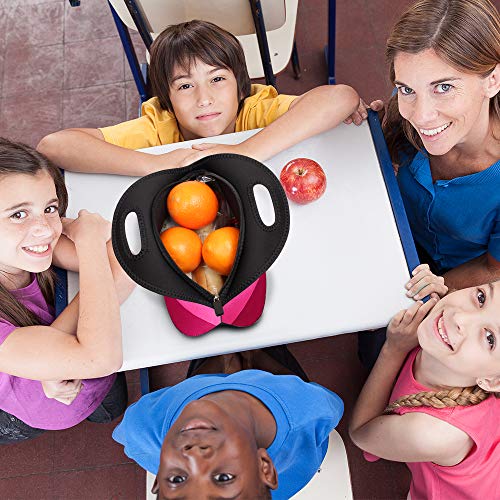 Lunch Tote, Ofeily Lunch Boxes Lunch Bags With Fine Neoprene Material Waterproof Picnic Lunch Bag Mom Bag (Rose) #TOP2