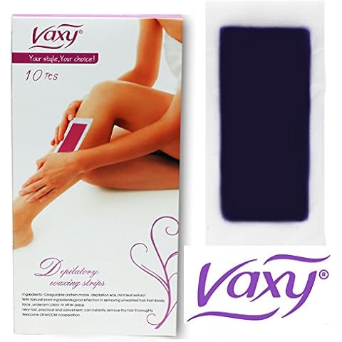 Vaxy Ready to Use Wax Strips, Sensitive x 10 Double (20) PCS Cover