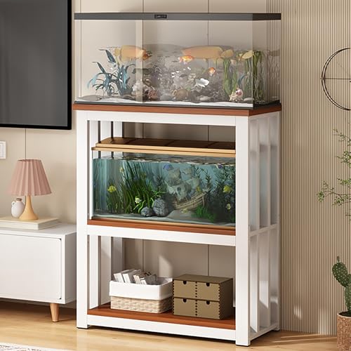 Mueble resistente para acuario, estante ajustable para reptiles, vivarios y tortugas, soporte resistente para acuarios largos