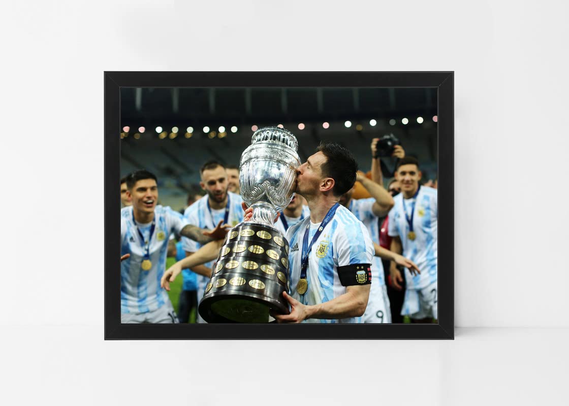 Boomah Accessories Messi Argentina Copa America Champion Poster with Frame 30x40 Multicolor