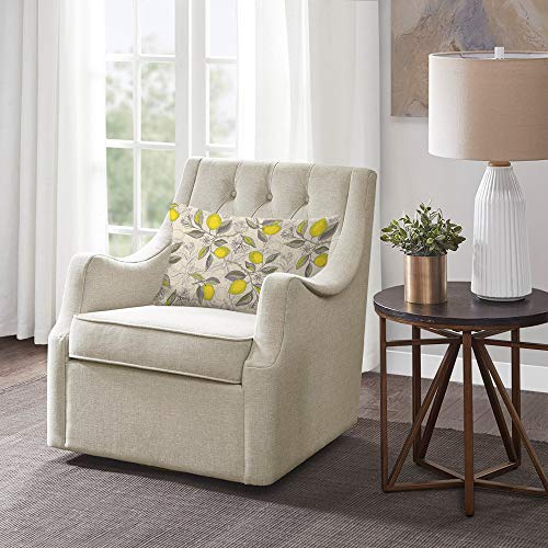 Ekobla Throw Pillow Cover Summer Lemon Floral Leaves Fresh Fruits Botanical Branches Nature Rectangular Throw Pillow Covers For Couch Sofa Home Decor Cotton Linen 12X20 Inch #TOP1