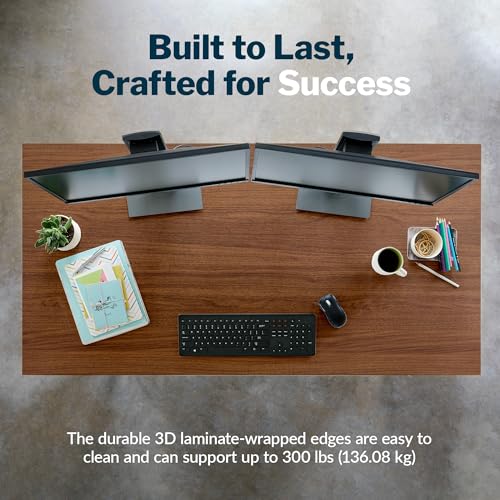 Vari Table 60X30 - Modern Computer Desk With Durable Laminate Finish And Slim Legs thumb #5
