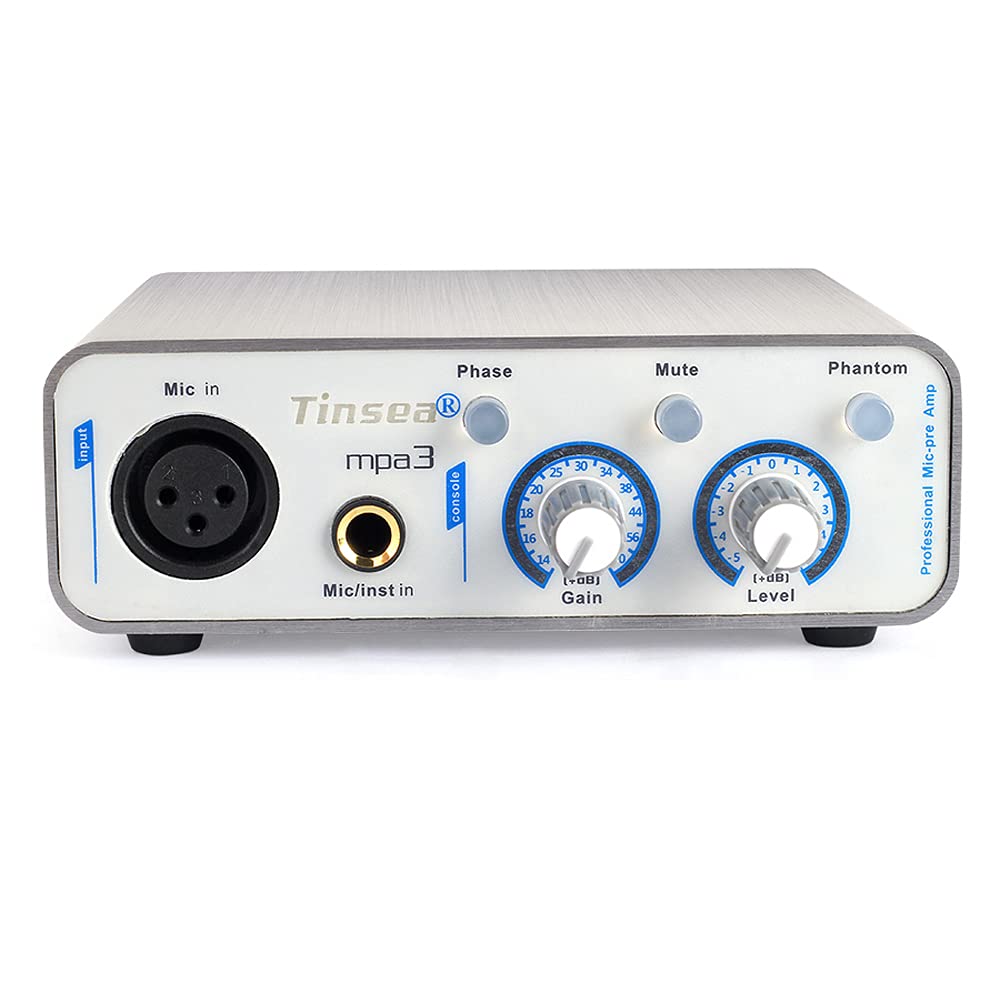 Tinsea mpa3 Audio Interface Microphone Amplifier Sound Card Reverberation Full-wave Rectification Dual Power Supply With Phase for Audio Studio Sing Music Recording