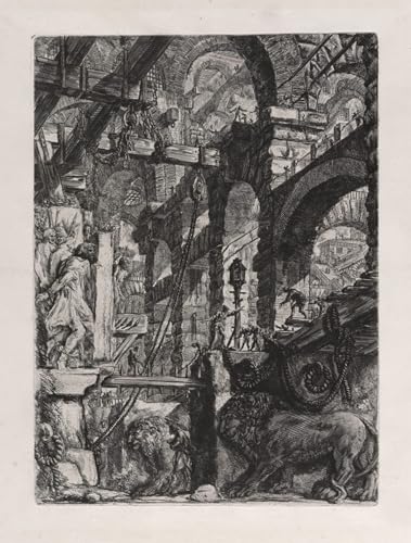 ARToPHIIU Dipinti Famosi Quadri Stampa Murale su Tela il Piatto Bassorilievi Da Carceri di Battista Piranesi per L'arredamento del Soggiorno 60x90cm